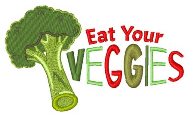 Picture of Broccoli_Eat_Your_Veggies Machine Embroidery Design