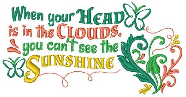 Picture of Head In The Clouds Machine Embroidery Design