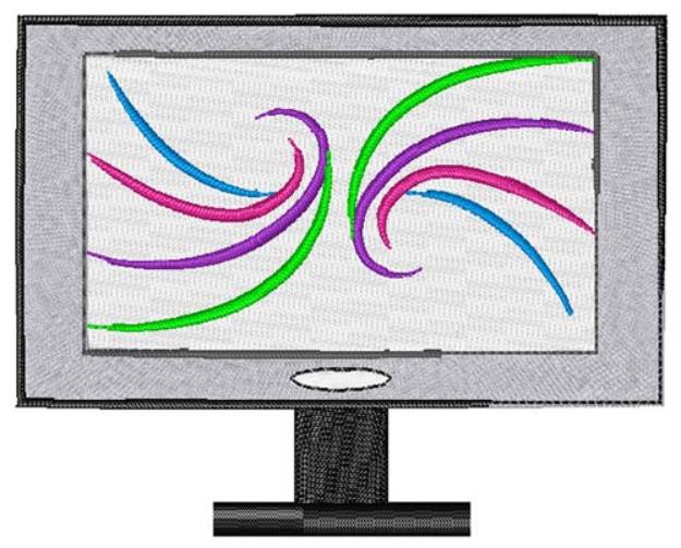 Picture of Computer Monitor Machine Embroidery Design