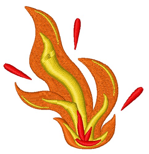Flames Machine Embroidery Design