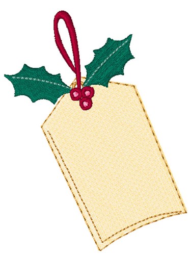 Christmas Gift Tag Machine Embroidery Design