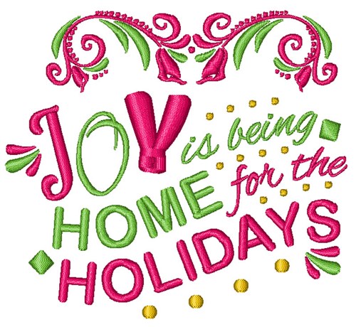 Home For The Holidays Machine Embroidery Design