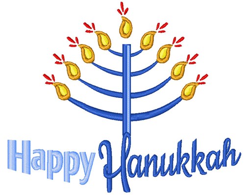 Happy Hanukkaah Machine Embroidery Design
