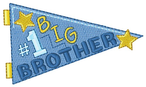 Big Brother Pennant Machine Embroidery Design