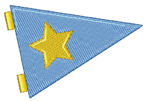Pennant & Star Machine Embroidery Design