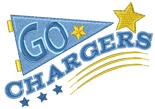 Go Chargers Machine Embroidery Design
