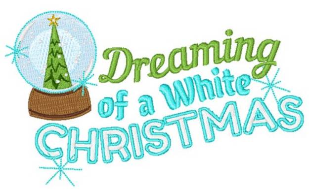 Picture of Dreaming Of A White Christmas Machine Embroidery Design