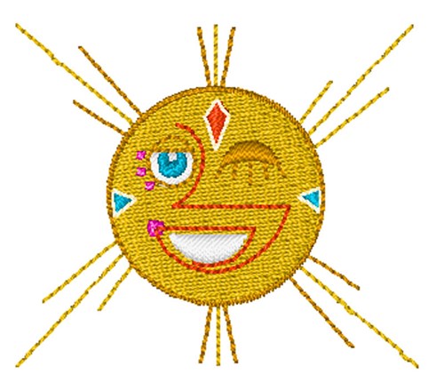 Aztec Sun Machine Embroidery Design