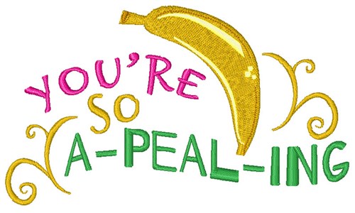 Youre So A-Peal-Ing Machine Embroidery Design