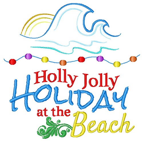 Holiday At The Beach Machine Embroidery Design