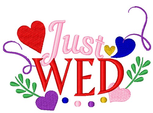 Just Wed Machine Embroidery Design