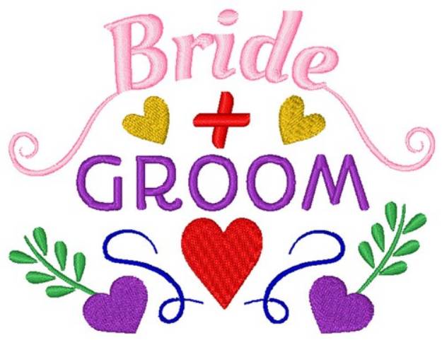 Picture of Bride & Groom Machine Embroidery Design
