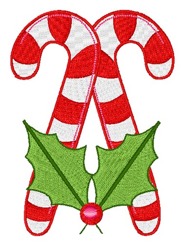 Christmas Candy Canes Machine Embroidery Design