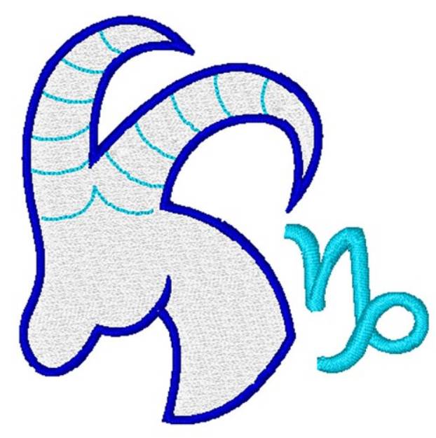 Picture of Capricorn Goat Outline Machine Embroidery Design