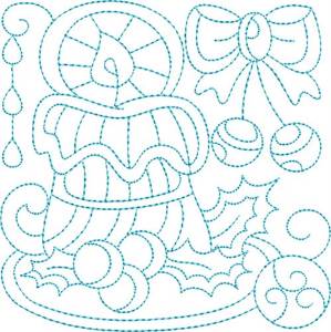 Picture of Candle Quilt Block Machine Embroidery Design