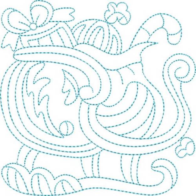 Picture of Sled Quilt Block Machine Embroidery Design
