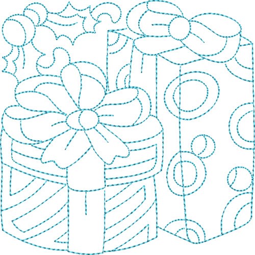 Gift Quilt Block Machine Embroidery Design