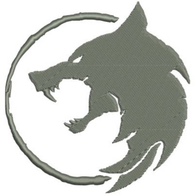 Picture of WITCHER WOLF SYMBOL Machine Embroidery Design