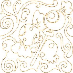 Picture of Candy Quilt Block Machine Embroidery Design