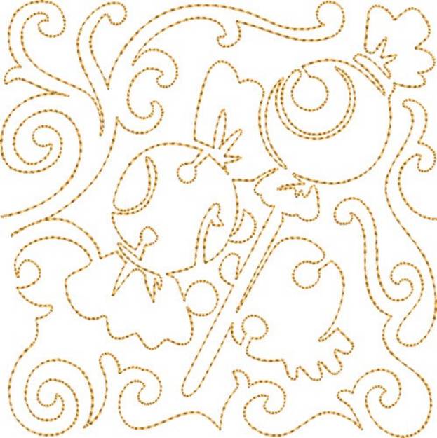 Picture of Candy Quilt Block Machine Embroidery Design