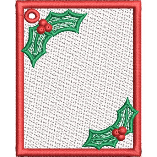 FSL Holiday Gift Tag Blank Machine Embroidery Design