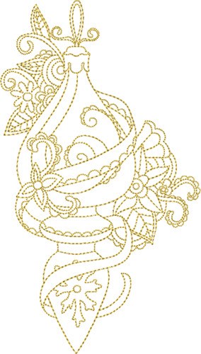 Holiday Ornament Machine Embroidery Design