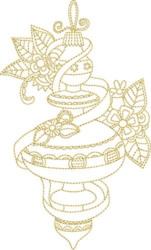 Outline Ornament Machine Embroidery Design