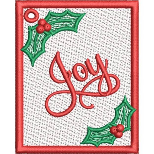 Picture of FSL Holiday Gift Tag Joy Machine Embroidery Design