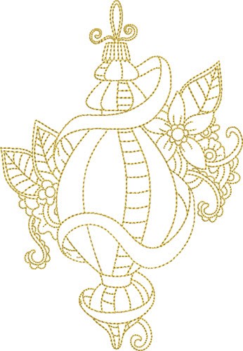 Ornament Outline Machine Embroidery Design