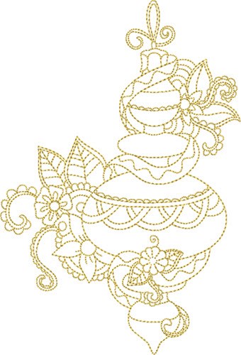 Christmas Ornament Machine Embroidery Design