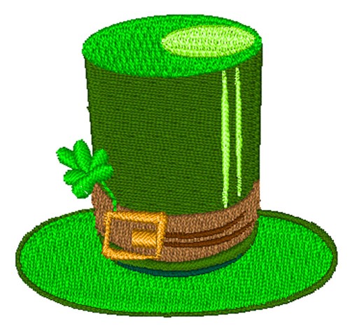 St. Patricks Day Top Hat Machine Embroidery Design