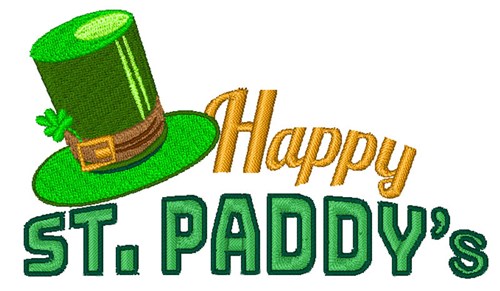 Happy St .Paddys Machine Embroidery Design