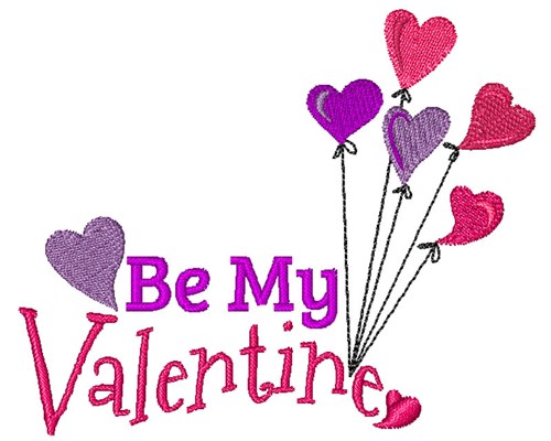 Be My Valentine Machine Embroidery Design