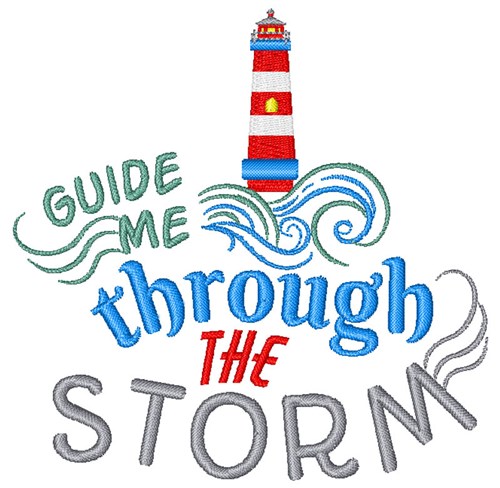 Guide Me Lighthouse Machine Embroidery Design