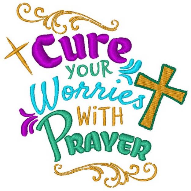 Picture of Cure With Prayers Machine Embroidery Design