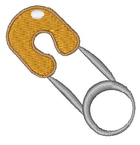 Safety Pin Machine Embroidery Design