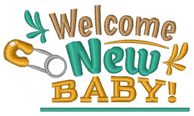 Picture of Welcome New Baby! Machine Embroidery Design