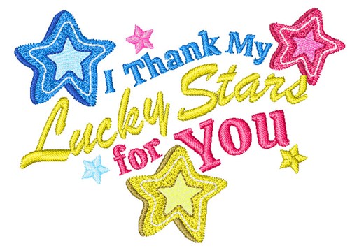 Thank My Lucky Stars Machine Embroidery Design