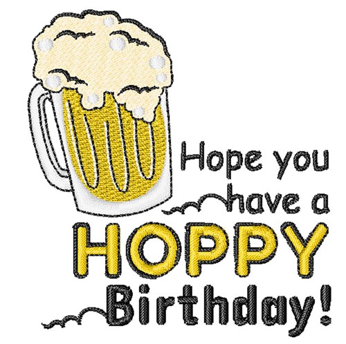 Have A Hoppy Birthday! Machine Embroidery Design