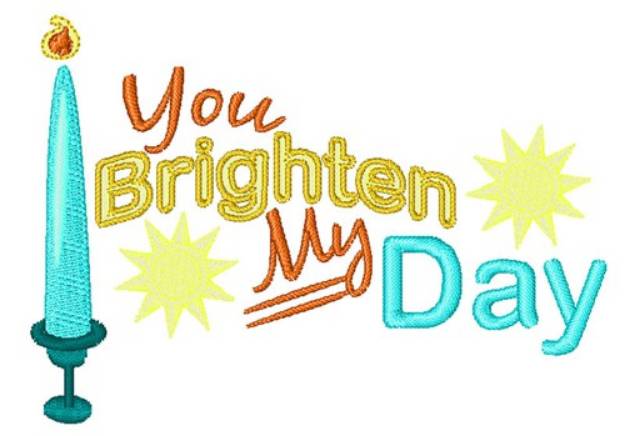 Picture of You Brighten My Day Machine Embroidery Design