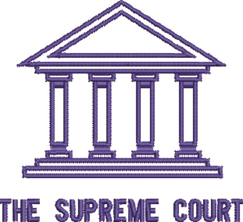 Supreme Court Machine Embroidery Design