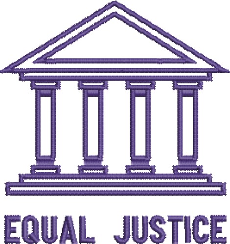 Equal Justice Machine Embroidery Design