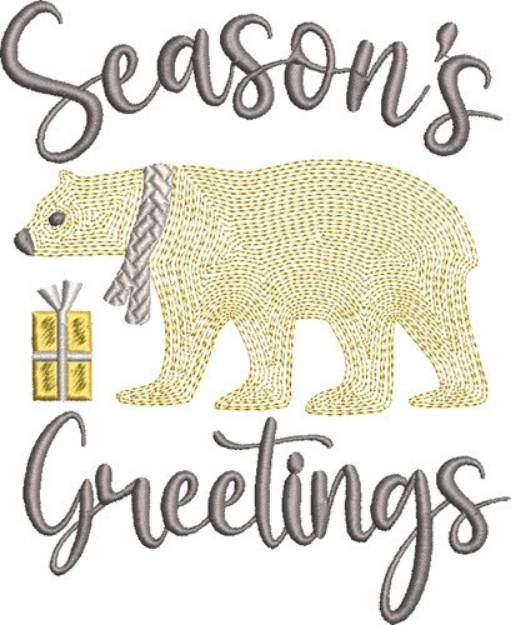 Picture of Seasons Greetings Machine Embroidery Design