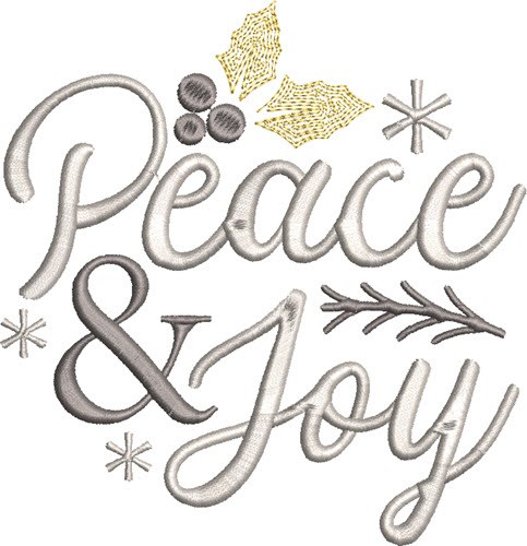 Peace & Joy Machine Embroidery Design