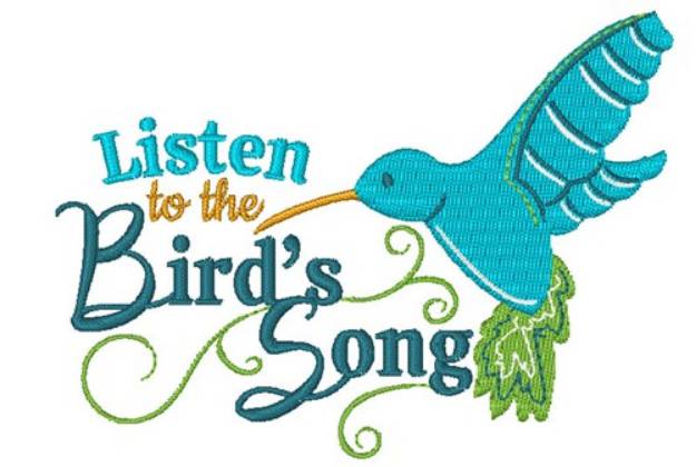 Picture of Listen To The Birds Song Machine Embroidery Design