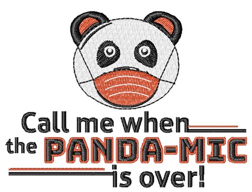 When The PANDA-MIC Ends Machine Embroidery Design