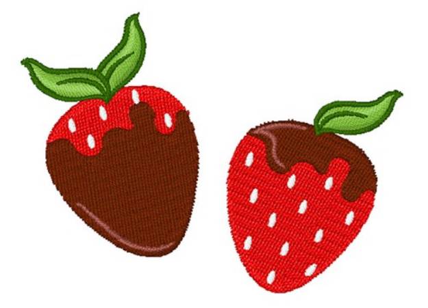 Picture of Chocolate Covered Strawberries Machine Embroidery Design
