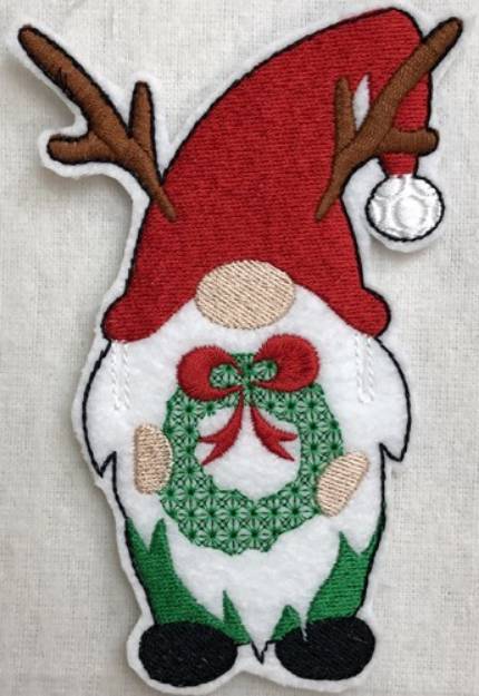 Picture of ITH Christmas Gnome Swag 2 Machine Embroidery Design