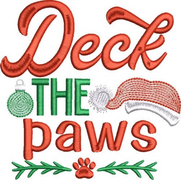 Picture of Deck the Paws Machine Embroidery Design