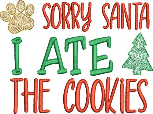 Sorry Santa Machine Embroidery Design